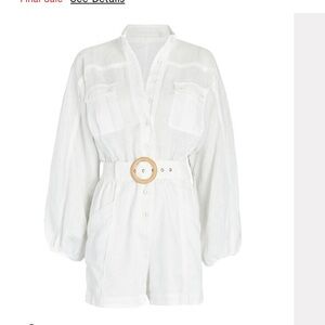 BNWT Zimmermann Anneke Paneled White Playsuit Size 1